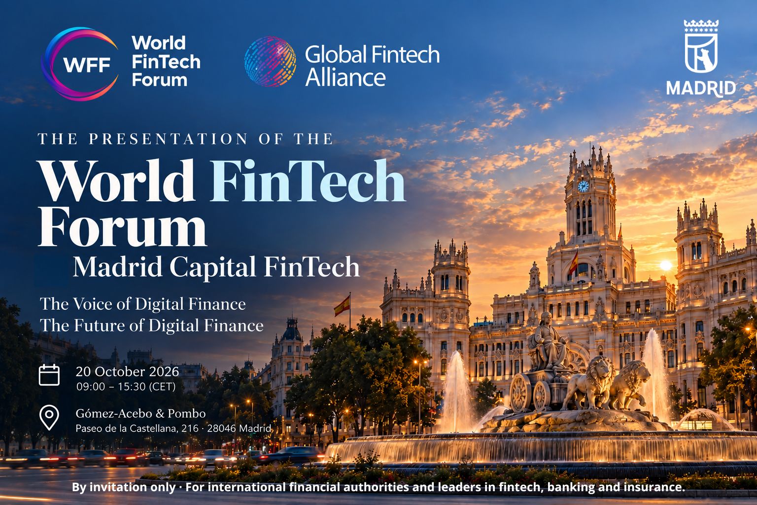 World FinTech Forum Madrid Capital FinTech, 20 October 2026